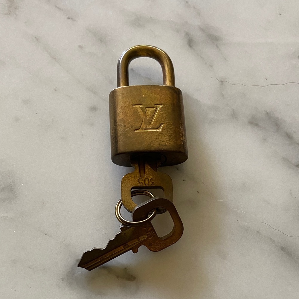 Louis Vuitton Gold Padlock with Key